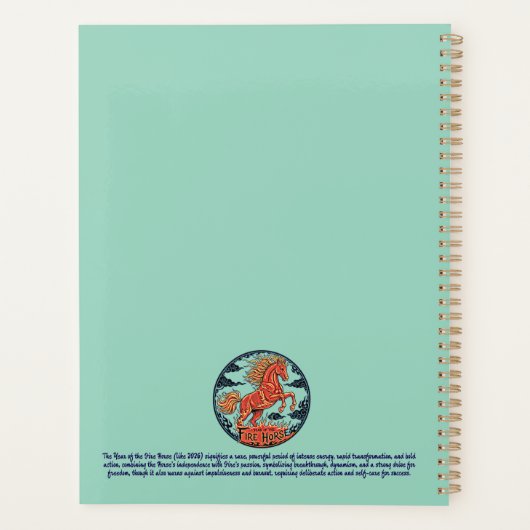 Year of the Fire Horse Planner (Achterkant)