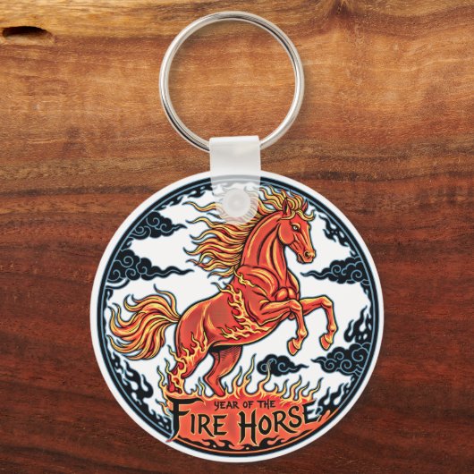 Year of the Fire Horse Sleutelhanger (Achterkant)
