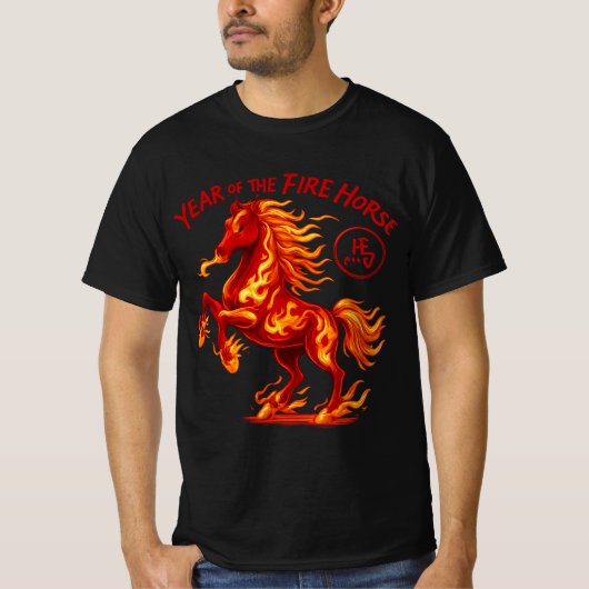 Year of the Fire Horse  T-shirt (Voorkant)