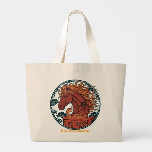 Year of the Fire Horse Tote Bag (Achterkant)