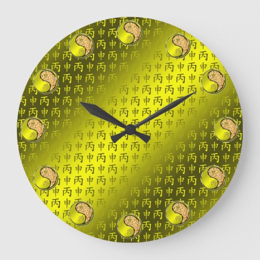 Year of the Fire Monkey Grote Klok (Voorkant)