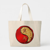 Year of the Fire Tiger Grote Tote Bag (Achterkant)