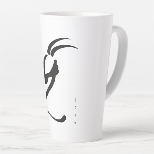 Year of the Goat 2027 Latte Mok (Rechterhoek)