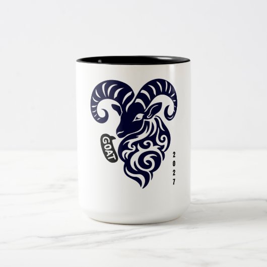 Year of the Goat 2027 Tweekleurige Koffiemok (Center)