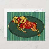 Year of the goat postcard feestdagenkaart (Voorkant / Achterkant)