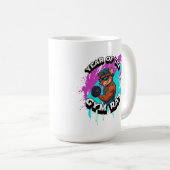 Year of the Gym Rat Funny Workout Cartoon Design Koffiemok (Voorkant rechts)