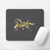 Year Of The Horse 2026 Calligraphy Chinese New Yea Muismat (Met muis)