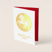 Year of the Horse 2026 Chinese New Year  Folie Kaarten (Voorkant)