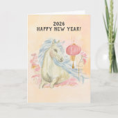 Year of the Horse 2026 Chinese New Year Kaart (Voorkant)