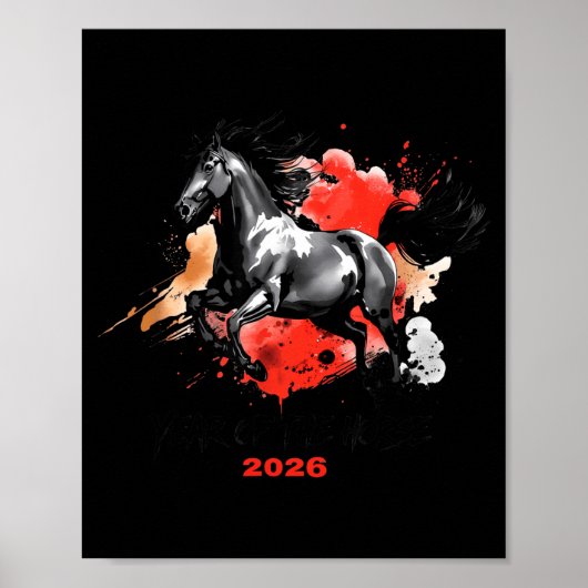 Year Of The Horse 2026 Chinese New Year  Poster (Voorkant)
