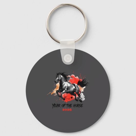 Year Of The Horse 2026 Chinese New Year Sleutelhanger (Voorkant)