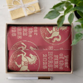 Year of the Horse 2026 Chinese New Year  Tissuepapier (Geschenk)