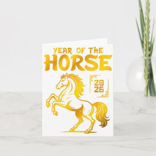 Year Of The Horse 2026 Chinese Ty Art Style China Kaart (Voorkant)