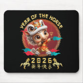 Year Of The Horse 2026 Cute Chinese Lunar New Year Muismat (Voorkant)