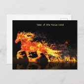 Year of the Horse 2026 (Fire Horse) Feestdagenkaart (Voorkant / Achterkant)