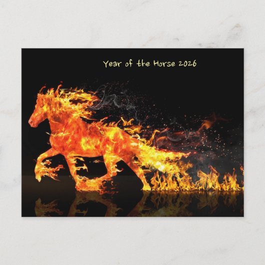 Year of the Horse 2026 (Fire Horse) Feestdagenkaart (Voorkant)