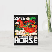 Year Of The Horse 2026 Happy Chinese Lunar New Yea Kaart (Voorkant)