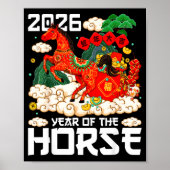 Year Of The Horse 2026 Happy Chinese Lunar New Yea Poster (Voorkant)