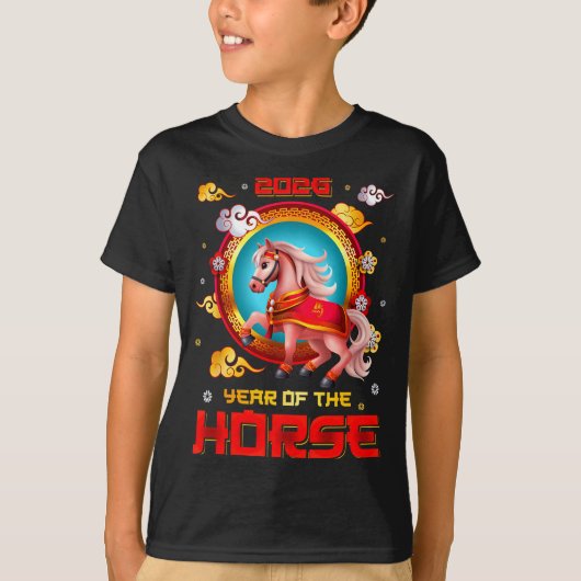 Year Of The Horse 2026 Happy Chinese New Year 2026 T-shirt (Voorkant)