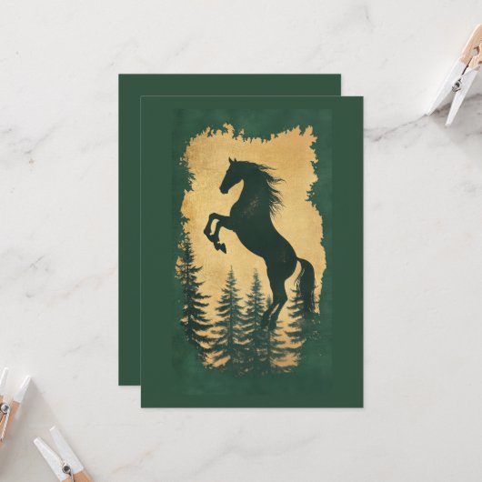 Year of the Horse 2026 Invitation (Personalize) Kaart (Voorkant / Achterkant in situ)