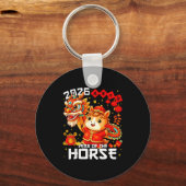 Year Of The Horse 2026 Lion Dance Chinese New Year Sleutelhanger (Voorkant)