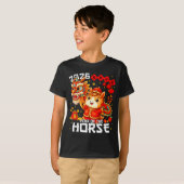 Year Of The Horse 2026 Lion Dance Chinese New Year T-shirt (Voorkant volledig)