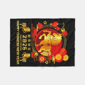 Year Of The Horse 2026 Lunar Chinese New Year Men  Fleece Deken (Voorkant (Horizontaal))