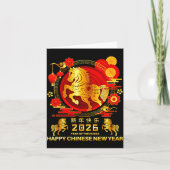 Year Of The Horse 2026 Lunar Chinese New Year Men  Kaart (Voorkant)