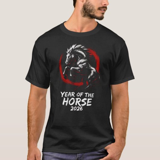 Year Of The Horse 2026 Lunar Chinese New Year T-shirt (Voorkant)