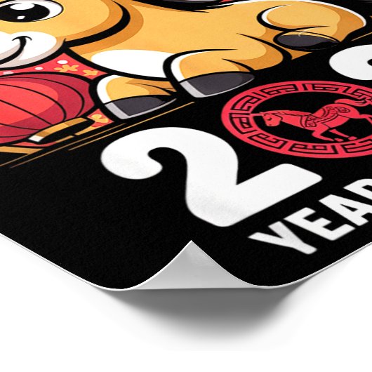 Year Of The Horse 2026 Lunar New Year Chinese Poster (Hoek)