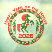 Year of the Horse 2026 Raamsticker (Vel 3)
