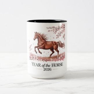 Year of the Horse 2026 Tweekleurige Koffiemok