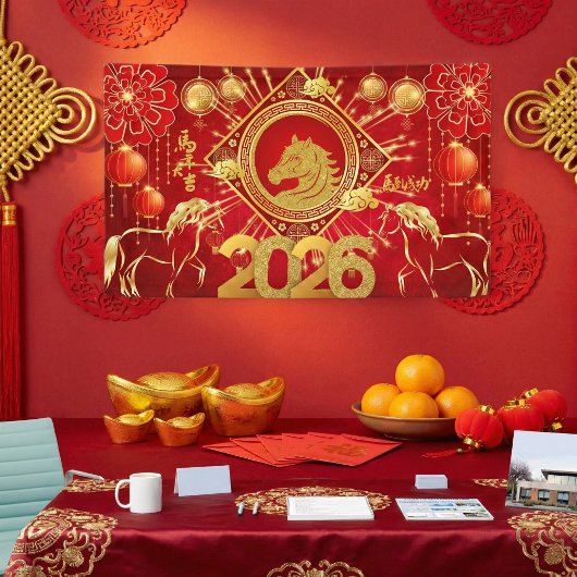 Year of the Horse Chinese New Year 2026 Spandoek