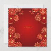 Year of the Horse Chinese New Year Invitation Kaart (Achterkant)