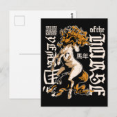 Year of the Horse Chinese – Strength & Freedom Briefkaart (Voorkant / Achterkant)