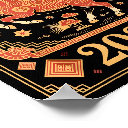 Year Of The Horse – Chinese Zodiac New Year 2026 Poster (Hoek)