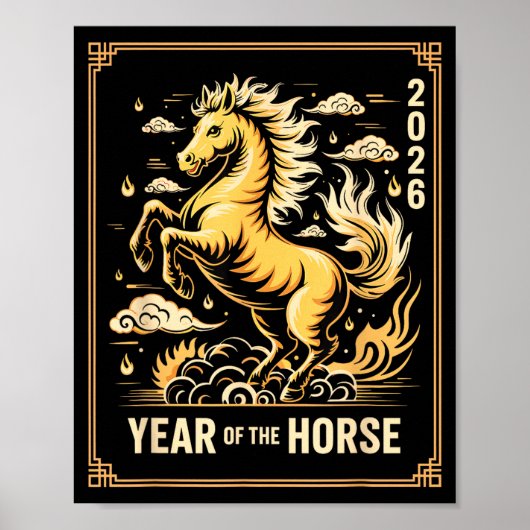 Year Of The Horse – Chinese Zodiac New Year 2026  Poster (Voorkant)