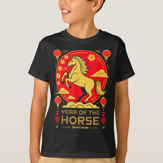 Year Of The Horse – Chinese Zodiac New Year 2026 T-shirt (Voorkant)