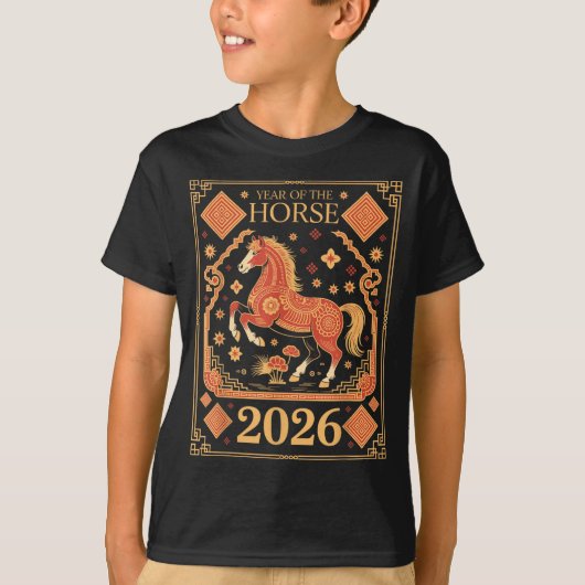 Year Of The Horse – Chinese Zodiac New Year 2026 T-shirt (Voorkant)