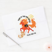 YEAR OF THE HORSE Chow Vierkante Sticker (Envelop)