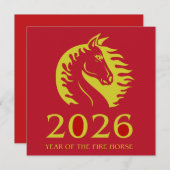 Year of the Horse Flat Greeting Card (Voorkant / Achterkant)