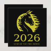 Year of the Horse Flat Greeting Card (Voorkant / Achterkant)