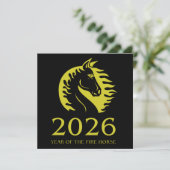 Year of the Horse Flat Greeting Card (Staand voorkant)