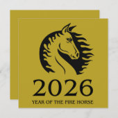 Year of the Horse Flat Greeting Card (Voorkant / Achterkant)