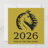 Year of the Horse Flat Greeting Card (Voorkant)