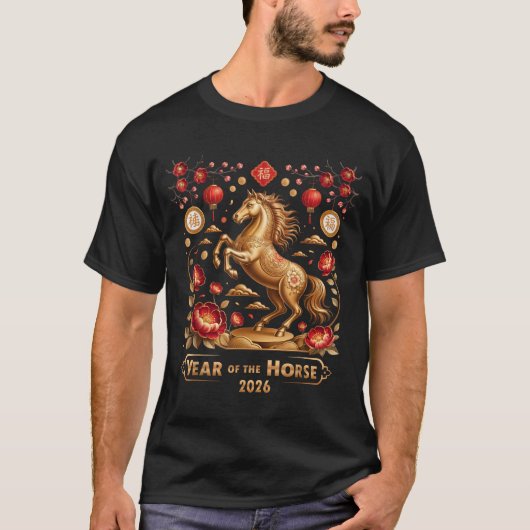 Year Of The Horse Happy New Year 2026  T-shirt (Voorkant)
