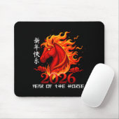 Year Of The Horse Lunar Chinese New Year Fire Hors Muismat (Met muis)