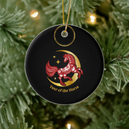 Year of the Horse Lunar  Keramisch Ornament