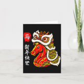 Year Of The Horse Lunar New Year Funny Chinese New Kaart (Voorkant)