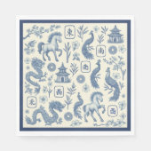 Year of the Horse Mahjong Toile Napkins Servet (Voorkant)
